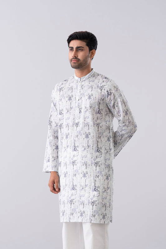 Regular Fit Printed Cotton Panjabi