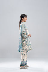 Relaxed Fit Printed Three-Piece Princess Lawn with Chiffon Dupatta