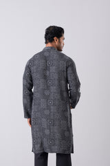 Regular Fit Printed Tencel Panjabi