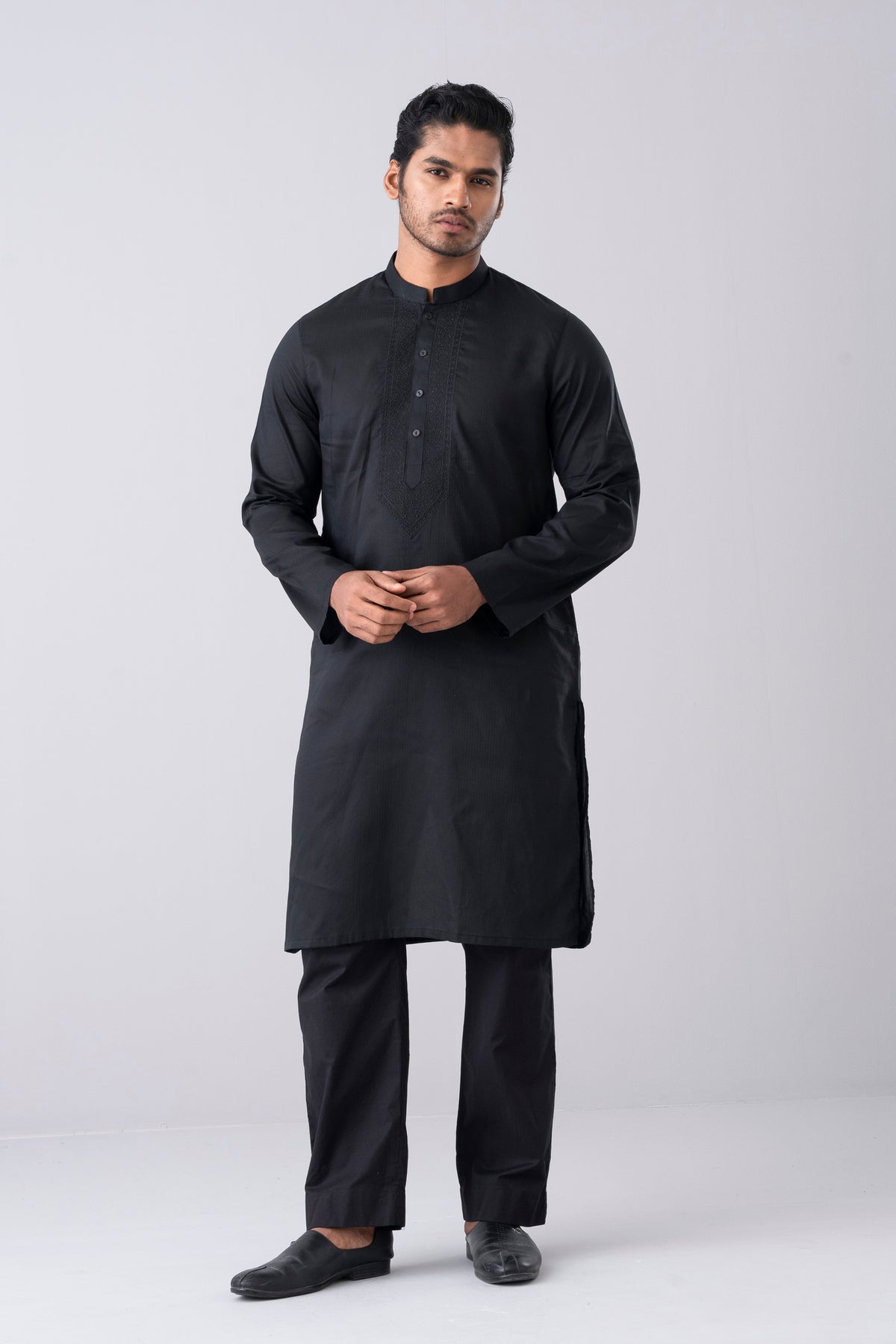 Regular Fit Embroidered Semi-Formal Panjabi