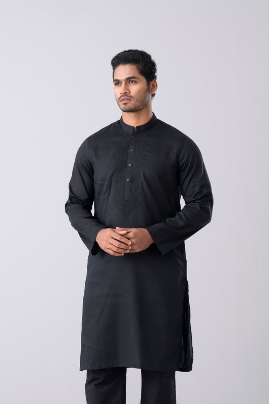 Regular Fit Embroidered Semi-Formal Panjabi