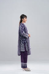 Smart Fit Printed Three-Piece Princess Lawn with Chiffon Dupatta (10-14 Years)