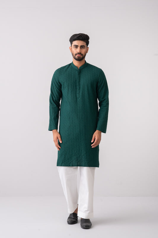 Slim Fit Semi-Formal Cotton Panjabi