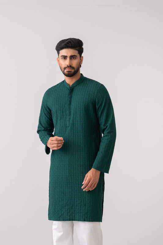 Slim Fit Semi-Formal Cotton Panjabi
