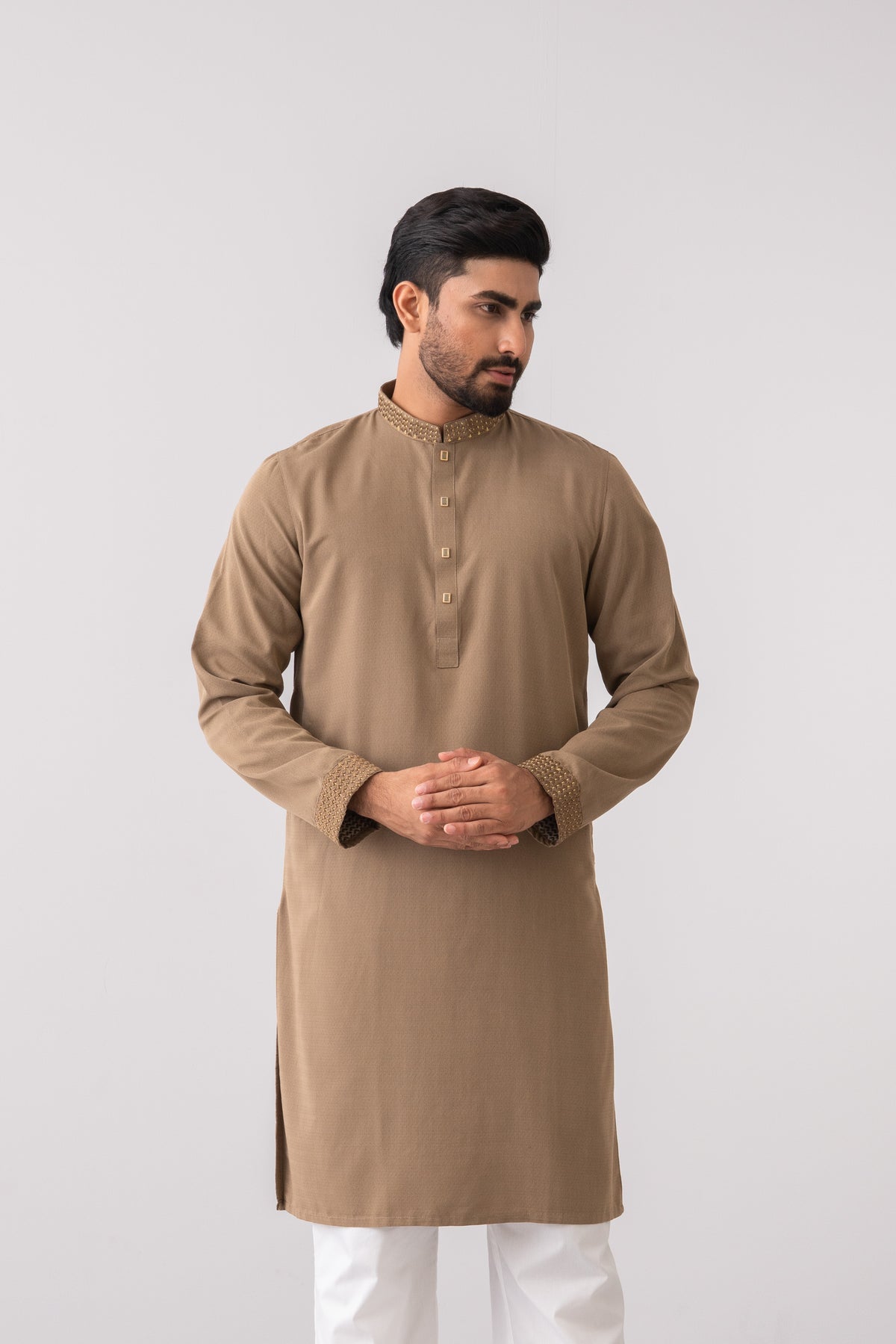 Regular Fit Semi-Formal Embroidered Panjabi