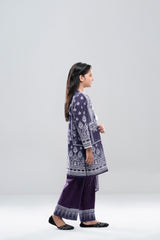 Smart Fit Printed Three-Piece Princess Lawn with Chiffon Dupatta (6-8 Years)