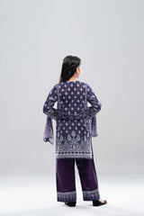 Smart Fit Printed Three-Piece Princess Lawn with Chiffon Dupatta (6-8 Years)