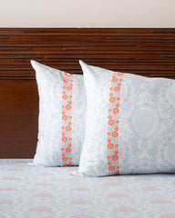 Queen-Size Bed Sheet - Turquoise Blue