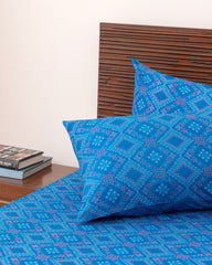 Queen-Size Bed Sheet - Indigo Blue