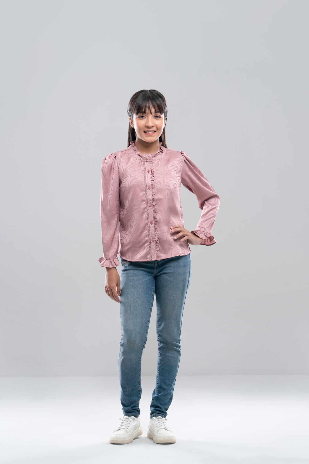 Junior Girls' Western Fashion Top (10-14 Years)