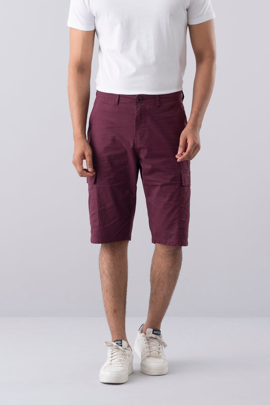 Regular Fit Solid Shorts