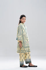 Relaxed Fit Printed Three-Piece Princess Lawn with Chiffon Dupatta (2-4 Years)