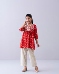 Junior Girls' Ethnic Top (10-14 Years)