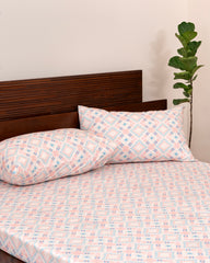King-Size Bed Sheet - Pastel Rose