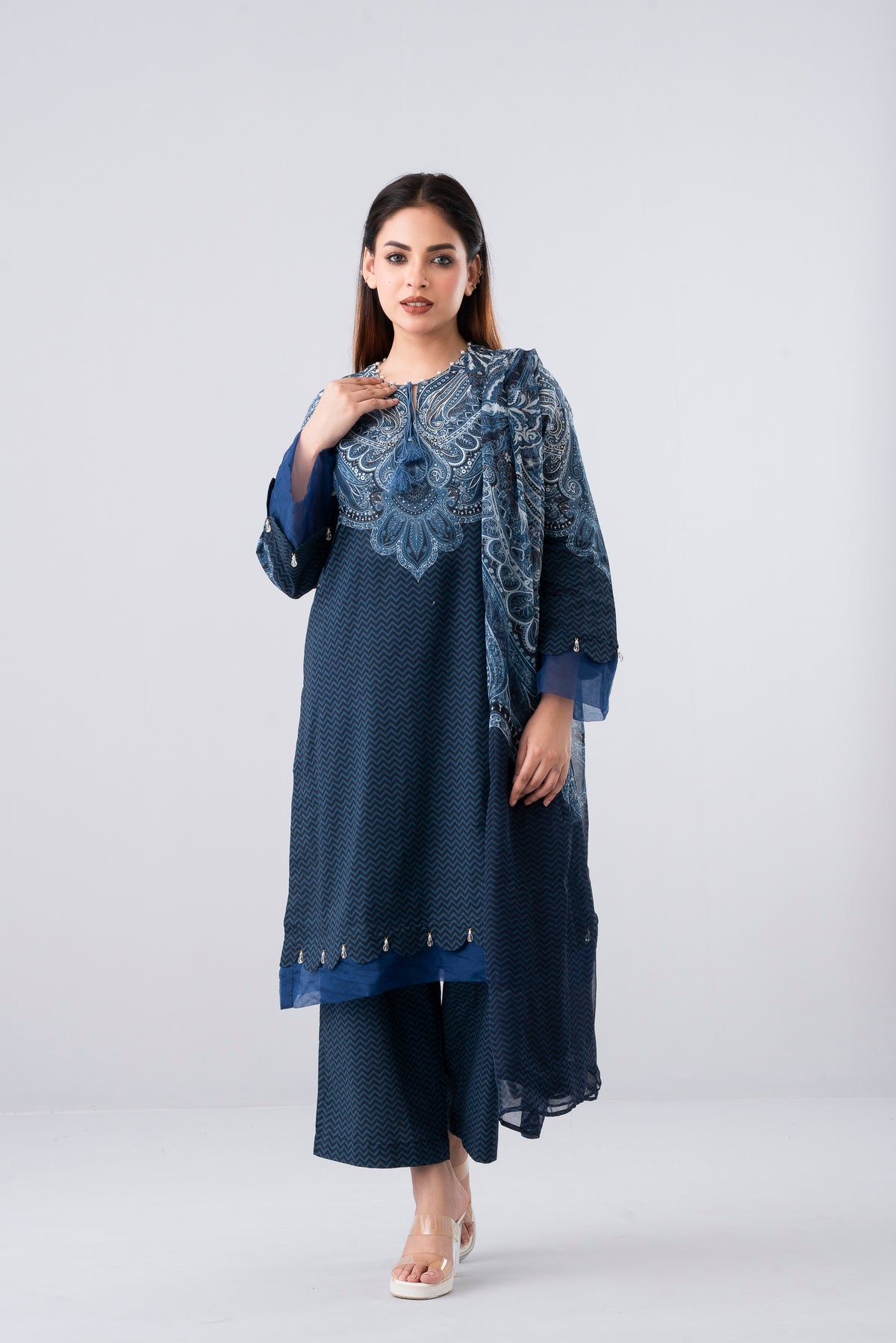 Smart Fit Printed Three-Piece Lawn