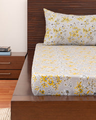 Queen-Size Bed Sheet - Light Grey