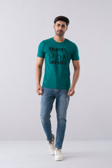 Regular Fit Printed Cotton-Poly T-Shirt
