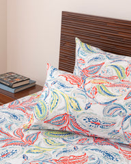 Queen-Size Bed Sheet - Multi Leaf