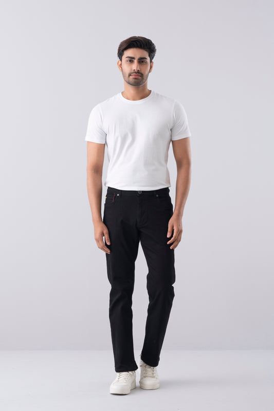 Straight Fit Black Jeans