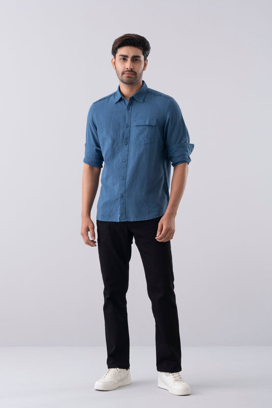 Regular Fit Solid Casual Shirt