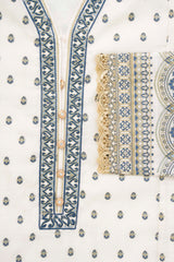 Smart Fit Embroidered Two-Piece Ethnic Set with Silk Dupatta