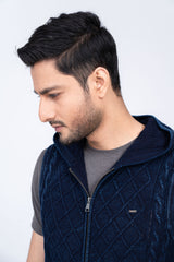 Men's Sleeveless Hooded Sweater