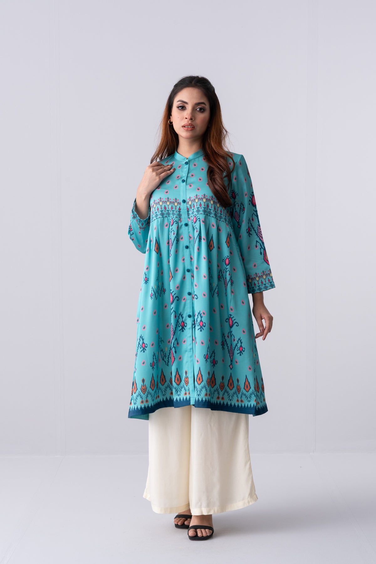 Mid-Length Relaxed Fit Ethnic Kurta
