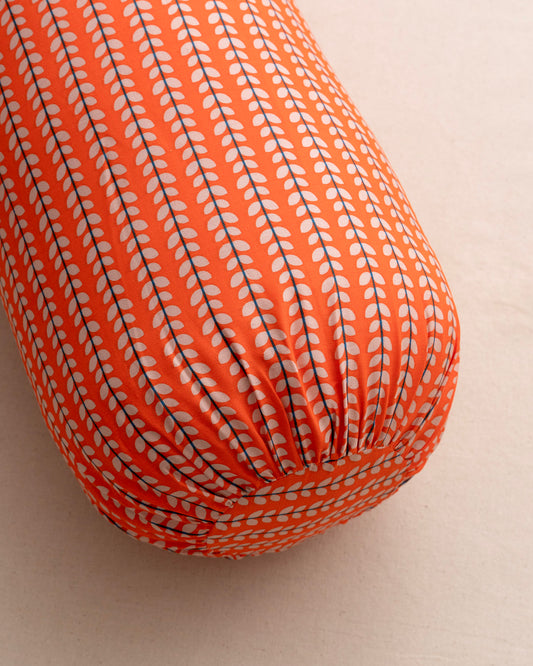Bolster Cover - Orange Petals