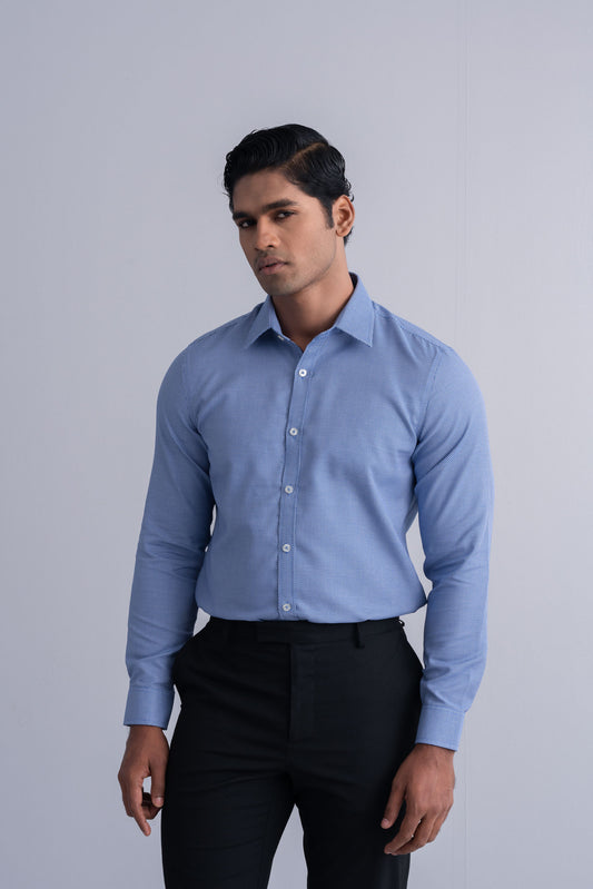 Slim Fit Jacquard Templeton Formal Shirt