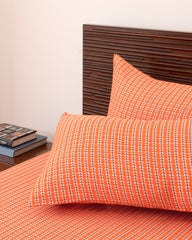 King-Size Bed Sheet - Orange Petals