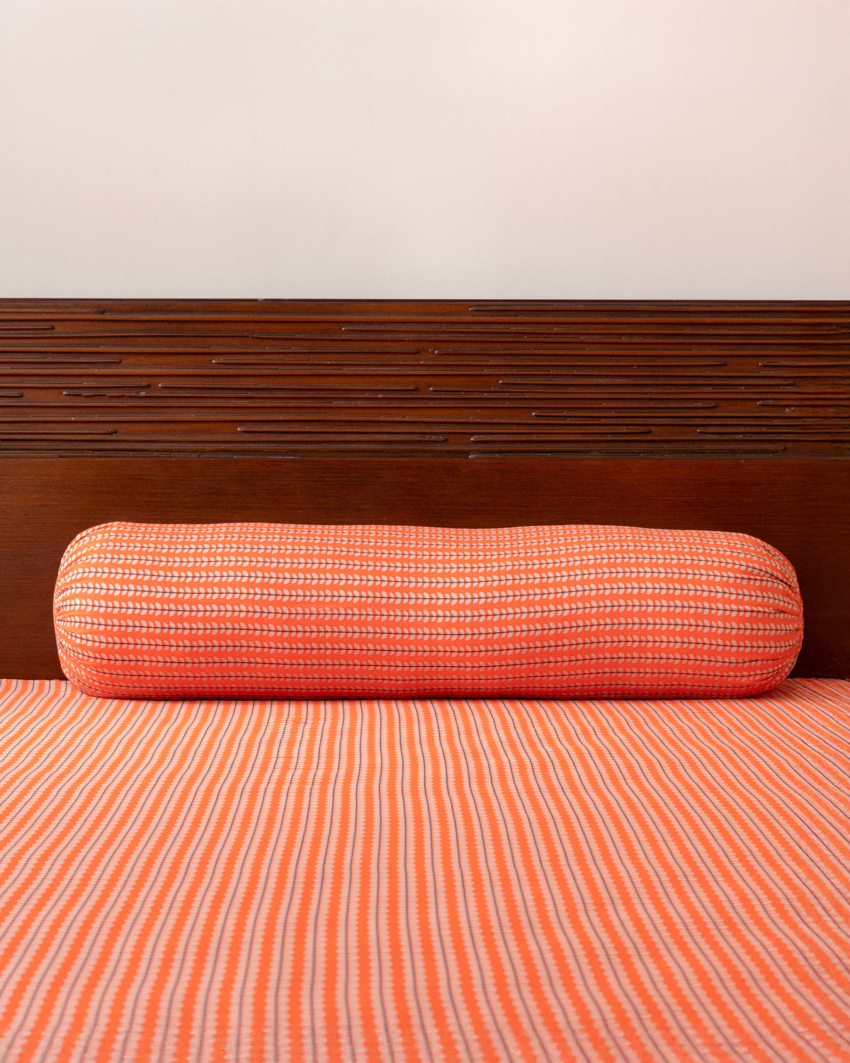 Bolster Cover - Orange Petals