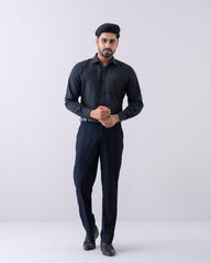 Regular Fit Herringbone Textured Check Templeton Formal Shirt