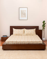 King-Size Bed Sheet - Cream