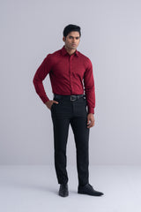 Slim Fit Sateen Weave Formal Shirt