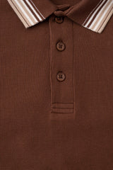 Regular Fit Mini Waffle Full Sleeve Polo Shirt