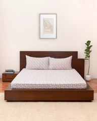 King-Size Bed Sheet - Floral Cascade