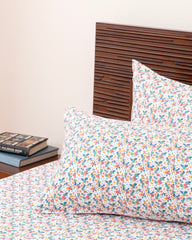 King-Size Bed Sheet - Floral Cascade