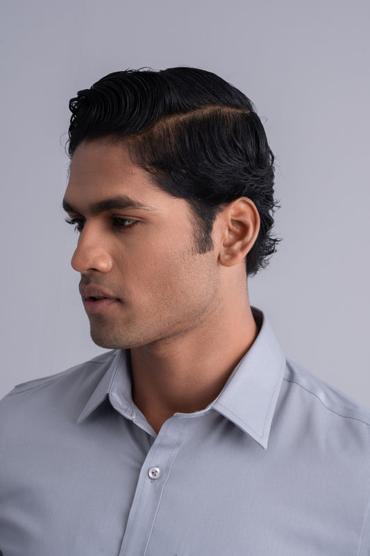 Slim Fit Sateen Weave Formal Shirt