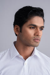 Slim Fit Sateen Weave Formal Shirt