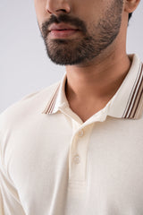 Regular Fit Mini Waffle Full Sleeve Polo Shirt