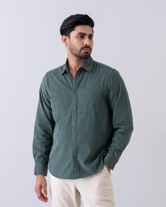 Regular Fit Solid Casual Shirt