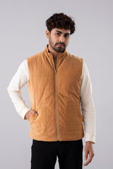 Reversible Corduroy Quilted Vest Jacket