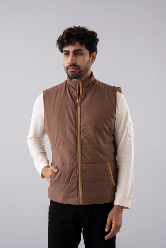 Reversible Corduroy Quilted Vest Jacket