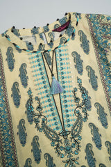 Relaxed Fit Printed Three-Piece Princess Lawn with Chiffon Dupatta (6-8 Years)