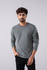 Regular Fit Towel Embroidered Brushed Fleece Sweatshirt