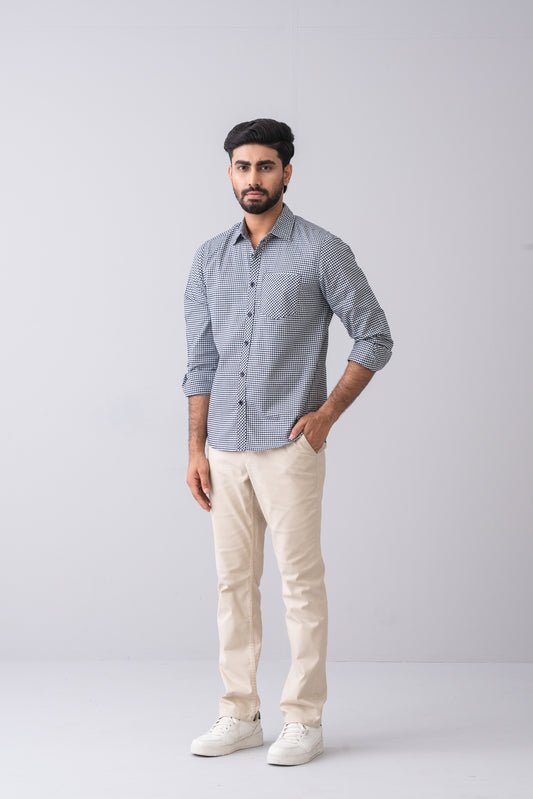Regular Fit Check Casual hirt