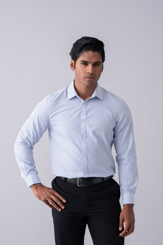 Slim Fit Dobby Striped Templeton Formal Shirt
