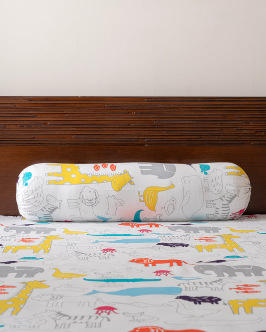 Kids Bolster Cover - Fun Animal