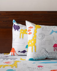 Kids Bed Sheet - Fun Animal -King Size