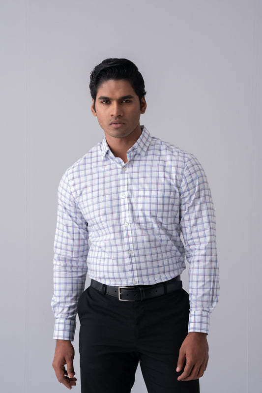 Regular Fit Checkered Templeton Formal Shirt